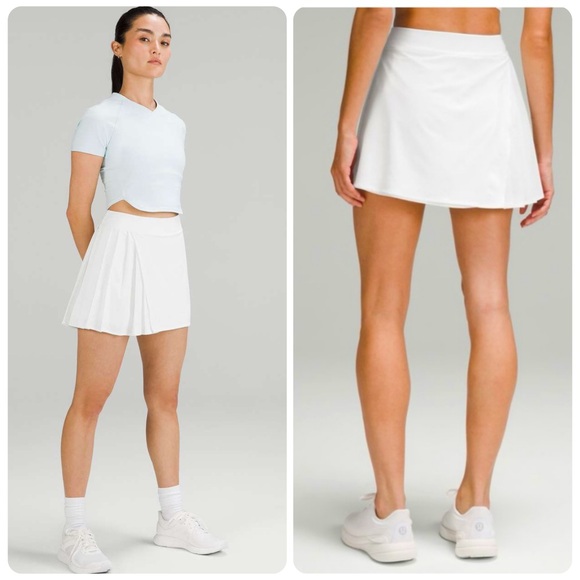 NWT Lululemon Asymmetrical Pleated Tennis Skirt in White | Size 4 - Picture 2 of 11